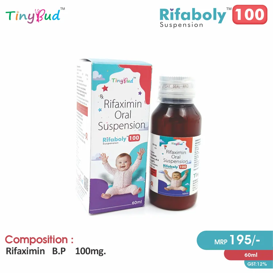 Rifaximin (100mg/5ml) Suspension at the best price in PCD Pharma Franchise for Antibiotic, Traveler